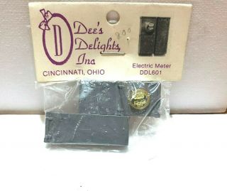 Miniature Dollhouse Accessories - Metal Electric Meter