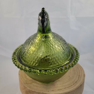 Vintage Green Olive Glass 