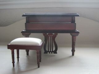Dolls House Grand Piano And Stool