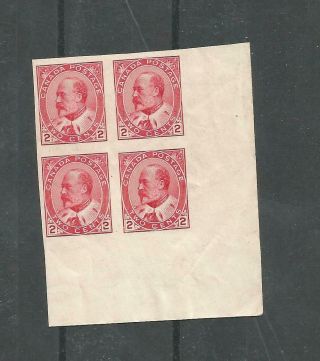 Canada 90a Never Hinged Corner Block Of 4,  2 Cent Edward Cat $480 [ P2