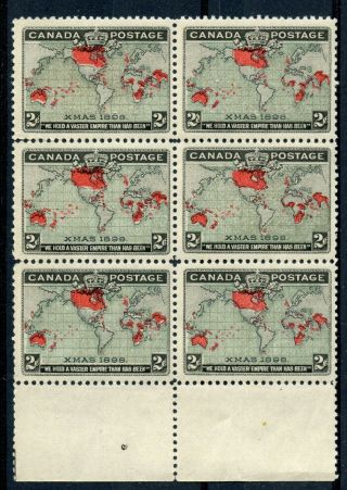Weeda Canada 86 F Mnh Block Of 6,  Pos.  1a76/1a97,  2c Map Stamp Cv $300