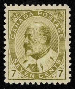 Canada Stamp Scott 92 7c King Edward Vii H Og Well Centered