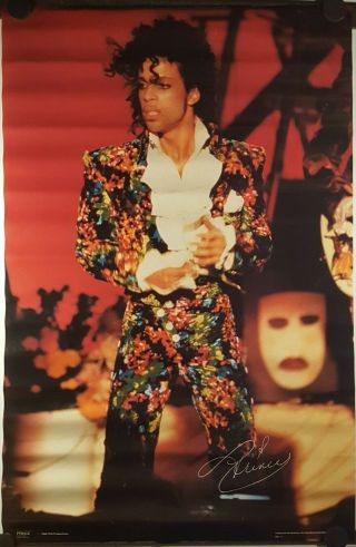 Prince Live Poster 1984 Approximately 22 " X 33 "