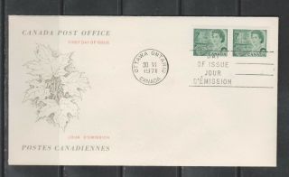 Can 543 - 1971 7c Centennial Definitive - Tenant Pair Fdc On Replacement Cover