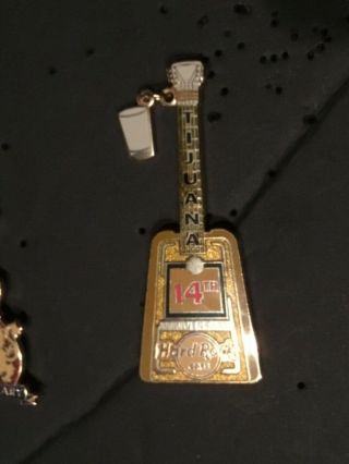 Hard Rock Cafe Tijuna 14th Anniversary Guitar Pin (b)