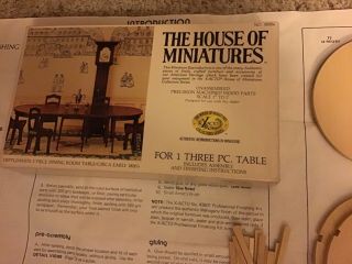 Dollhouse Furniture Kit The House Of Miniatures Components For 3 Pc Table 40006
