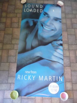 Ricky Martin Sound Loaded Promotional 32 " X 72 " Vinyl Poster Double - Sided 2000