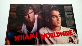 George Michael Wham Worldwide (1985) Rare Print Promo Poster Ad