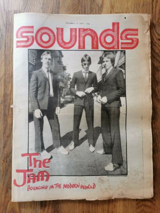 Sounds Newspaper December 17th 1977 The Jam Modern World Cover The Clash Article