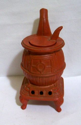Vintae Small Miniature 5 " Cast Iron Pot Belly Stove Dollhouse Or Display