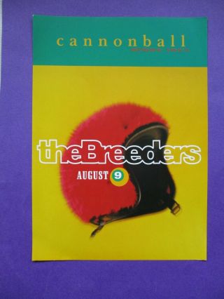 4ad The Breeders Cannonball Promo Flyer 1993 2 Sided A5 Pixies (poster)