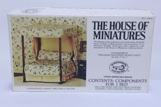Vintage Xacto House Of Miniatures Chippendale Canopy Bed