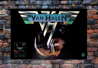 Van Halen First Album Logo Poster Promo 24 " X 16 " Cool Af As Vinyl