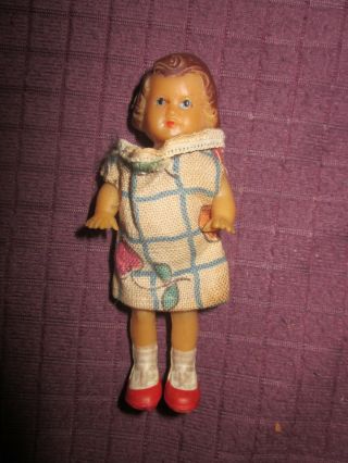 Vintage 1950s Ari Made In Germany Miniature Doll House Doll 7029 - Tlc Cond