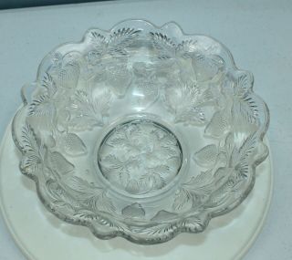 Lovely Eapg Bowl Inverted Strawberry Cambridge Glass Antique