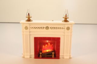 Vintage Plastic Dollhouse Fireplace By Miner Industries Of York,  Ny.  M14