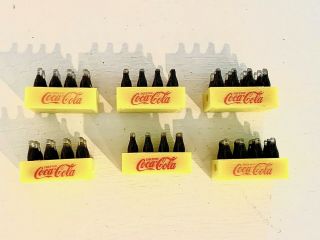 Vintage Miniature Coca - Cola Coke 12 Bottles Crate Sodas 1992 Dollhouse Mini