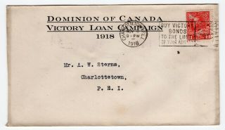 Canada Pei Prince Edward Island - Charlottetown 1918 Victory Bonds Campaign Flag