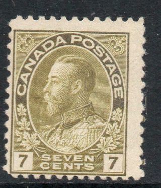 Canada 1914 7c Sg 207 Shade Of Pale Sage Green Quality M.