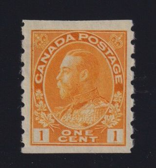 Canada Sc 126 (1923) 1c Orange Yellow Admiral Coil Vf Nh Mnh