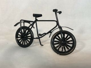 Dollhouse Miniature 1:12 Scale Black Bike Bicycle Childs Christmas Present 1:12