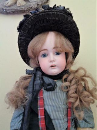 28 " Antique Jdk German Kestner Doll With Shoes Human Hair Wig