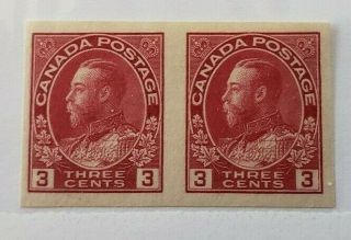 Canada 3 Cents Stamp 138 Nm Vf Imperf Coil Pair