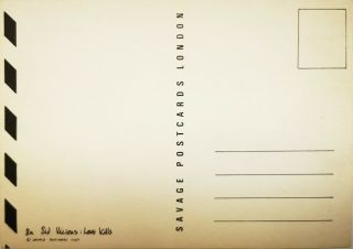 SEX PISTOLS Postcard Sid Vicious Love Kills N.  Y.  C.  Savage Postcards Vintage Orig 2