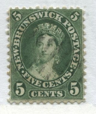 Brunswick Qv 1860 5 Cents Olive Green