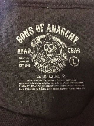Sons Of Anarchy Officially Licensed Graphic Tee Men/Women Black Size Large 3