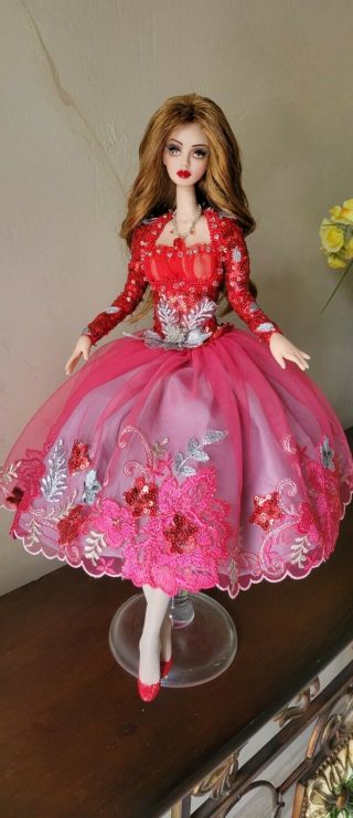 Art Boudoir Doll In Fashion 100 Silk Dress Sculpture Home Interior Design 17 "