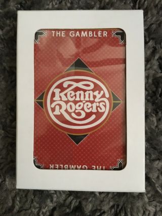 Kenny Rogers The Gambler Red & Black Logo Playing Cards Deck Artist Merch