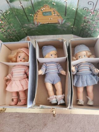Three Wonderful 1940s Vogue Ginny Binky And Bunky In Correct Boxes