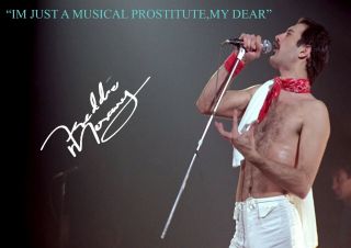 Queen Freddie Mercury Limited Edition Signed Memorabilia Autograph A4 Print