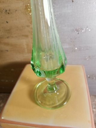 DEPRESSION GLASS SMALL GREEN 8 - 1/2 
