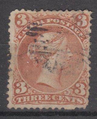 Canada 1868 3 Cent Brown Red Whit Wmk Sg N.  58b Cv 500$