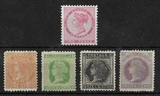 Prince Edward Islands 1861 - 1872 Nh/mh Set Of 5 Unchecked For Type