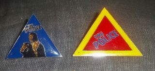 The Police 2 Vintage Enamel Metal Pins - Last Ones