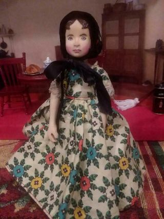 Grandma’s Antique Style Hitty,  Hand Carved Wood Doll By Vivian