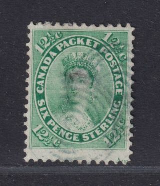Canada Sg 40 Scott 18 F/vf 1859 12½¢ Victoria Partial Imprint Scv $150