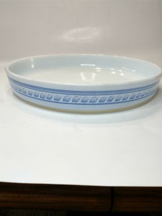 Pyrex 486 - B Brittany Blue Quiche Tart Casserole Pie 9 1/2 " Round Dish