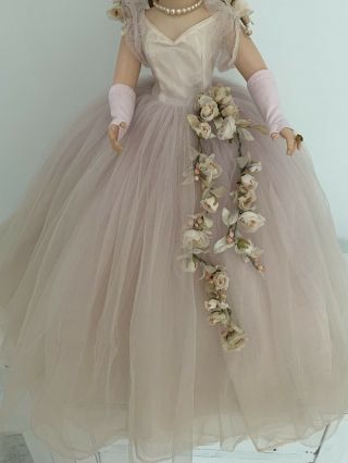 Tagged Madame Alexander Cissy 1960 Belle Of The Ball Dress,  Petticoat,  Gauntlets