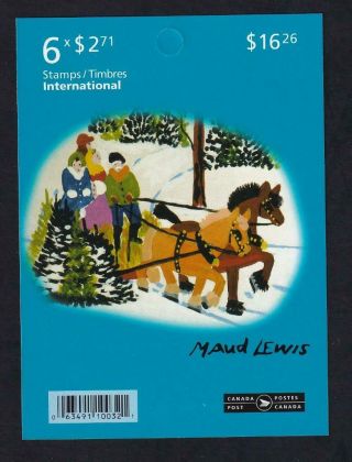 Canada 2020 Christmas By Maud Lewis,  $2.  71 Booklet Of 6 Stamps