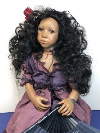 24” Annette Himstedt Doll “aura” African American Girl &