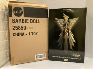 Bob Mackie Fantasy Goddess Of The Americas Barbie Doll Signed By Bob Mackie