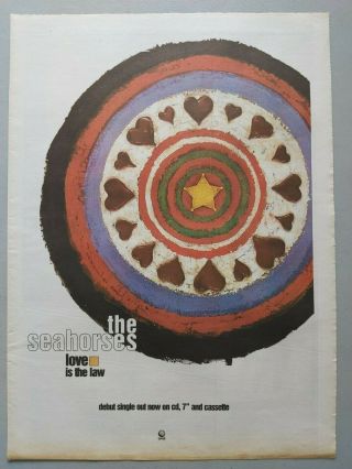 The Seahorses Love Is The Law The Stone Roses Trade Advert / Poster