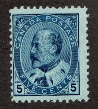 91 - Canada - 1903 - King Edward Vii - 5 Cent - Mh - Fine - Superfleas Cv$100