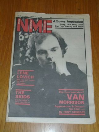 Nme 1979 March 10 Van Morrison Interview Lene Lovich Skids Roxy Music Culture