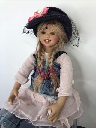 12” Sitting Annette Himstedt Doll Lillimore Kleine All Blonde Girl L
