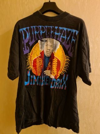 Retro Vintage Jimi Hendrix Experience Purple Haze T - Shirt Black M/l